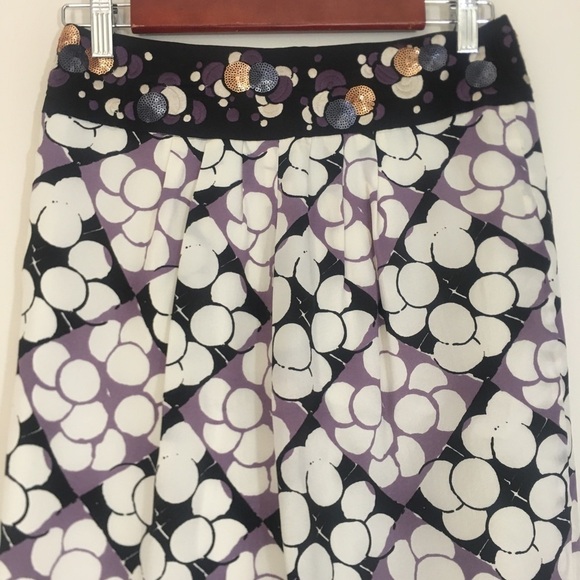 Anthropologie Floreat Silk Ocean Mist Skirt Sz. 4 BNWT - Picture 10 of 15